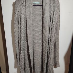 Maurices Open-Front Gray Cardigan